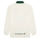 Camiseta Aimé Leon Dore x Porsche Crest Rugby Manga Longa Off-White (Pristine)