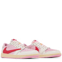 Tênis Travis Scott x Air Jordan 1 Retro Low OG Sail Tropical Pink Rosa