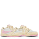 Tênis Travis Scott x Air Jordan 1 Retro Low OG Shy Pink Off-White