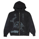 Agasalho Moletom com Zíper Cactus Jack x Fragment x Takashi Murakami Reborn Preto