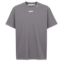 Camiseta Off-White Slim Fit Wavy Line Cinza Mescla e Branca