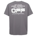 Camiseta Off-White Slim Fit Wavy Line Cinza Mescla e Branca