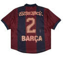 Camiseta Jersey Nike x FC Barcelona x Cactus Jack Retro 2000/01 Home Skeleton Bordô Vermelho
