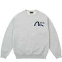 Agasalho Moletom Crewneck Palace x Evisu Cinza Mescla (Grey Marl)