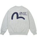 Agasalho Moletom Crewneck Palace x Evisu Cinza Mescla (Grey Marl)