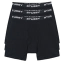 Underwear Cueca Boxer Stussy Preta (Kit com 3) Preto