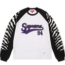 Camiseta Supreme Tiger Raglan Manga Longa Branca Branco
