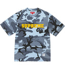 Camiseta Supreme Collegiate Appliqué Camuflada Azul