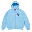 Agasalho Moletom Supreme Devil's Logo Com Zíper Azul Claro