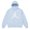 Agasalho Moletom Supreme x Jordan Com Capuz e Zíper Azul Claro