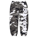 Calça de Moletom Supreme Satin Appliqué Camuflada (Snow) Branco