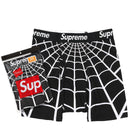 Underwear Cueca Boxer Supreme x Hanes Spider-Man Preta (Kit com 2) Preto