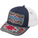 Boné 5-Panel Supreme Western Bordado Mesh Back Azul Marinho