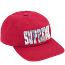 Boné Supreme Embroidered Money Logo 6-Panel Vermelho