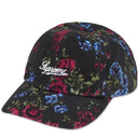 Boné 6-Panel Supreme Flanela Floral Preto