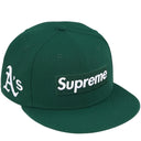 Boné Supreme x MLB Box Logo New Era Verde Escuro (Oakland A's)
