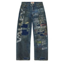 Calça Jeans Vale Lives Forever Glitch Azul Médio