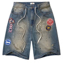Shorts Bermuda Jeans Vale Lives Forever Paradise Azul
