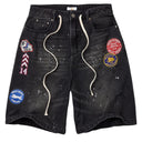 Shorts Bermuda Jeans Vale Lives Forever Paradise Preta Preto