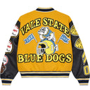 Jaqueta Varsity Vale Lives Forever Friday Amarela e Preta Preto
