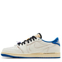 Tênis Fragment Design x Travis Scott x Air Jordan 1 Retro Low OG SP Sail Military Blue