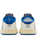 Tênis Fragment Design x Travis Scott x Air Jordan 1 Retro Low OG SP Sail Military Blue