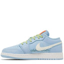 Tênis Air Jordan 1 Low SE Blue Stitch (GS)