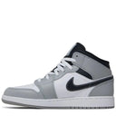 Tênis Air Jordan 1 Mid Light Smoke Grey (GS)