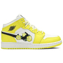 Air Jordan 1 Mid SE Rose Patch Dynamic Yellow (GS)