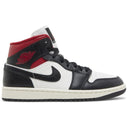 Air Jordan 1 Mid Black Sail Gym Red (Wmns)
