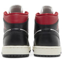 Air Jordan 1 Mid Black Sail Gym Red (Wmns)