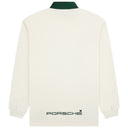 Camiseta Aimé Leon Dore x Porsche Crest Rugby Manga Longa Off-White (Pristine)