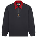 Suéter Aimé Leon Dore x Porsche Jacquard Collar Com Meio Zíper Cinza Chumbo