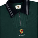 Suéter Aimé Leon Dore x Porsche Jacquard Collar Com Meio Zíper Verde Escuro