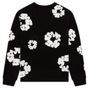 Camiseta Denim Tears Cotton Wreath Manga Longa Preta