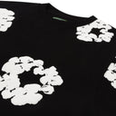 Camiseta Denim Tears Cotton Wreath Manga Longa Preta