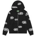 Moletom Denim Tears x Corteiz Cotton Wreath Com Zíper Preto