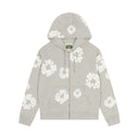 Moletom Denim Tears The Cotton Wreath Com Zíper Cinza