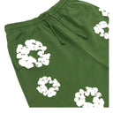 Shorts Bermuda de Moletom Denim Tears Cotton Wreath Verde