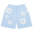 Bermuda de Moletom Denim Tears Mono Cotton Wreath Azul Claro
