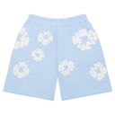 Bermuda de Moletom Denim Tears Mono Cotton Wreath Azul Claro