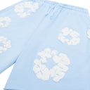 Bermuda de Moletom Denim Tears Mono Cotton Wreath Azul Claro