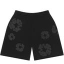 Shorts Bermuda de Moletom Denim Tears Mono Wreath Preta