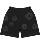 Shorts Bermuda de Moletom Denim Tears Mono Wreath Preta