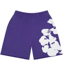 Shorts Bermuda de Moletom Denim Tears Big Cotton Wreath Roxa