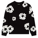 Camiseta Denim Tears Cotton Wreath Manga Longa Preta