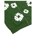 Agasalho Moletom Denim Tears The Cotton Wreath Com Zíper Verde
