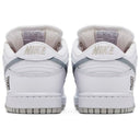 Supreme x Nike SB Dunk Low White Metallic Silver