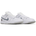 Supreme x Nike SB Dunk Low White Metallic Silver