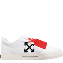 Tênis Off-White New Low Vulcanized White Black